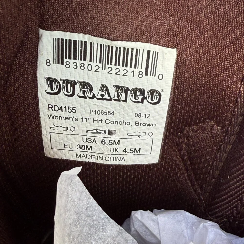 Durango Crush Heartbreaker Distressed Women's Cowboy Boots 6.5 - Picture 12 of 15